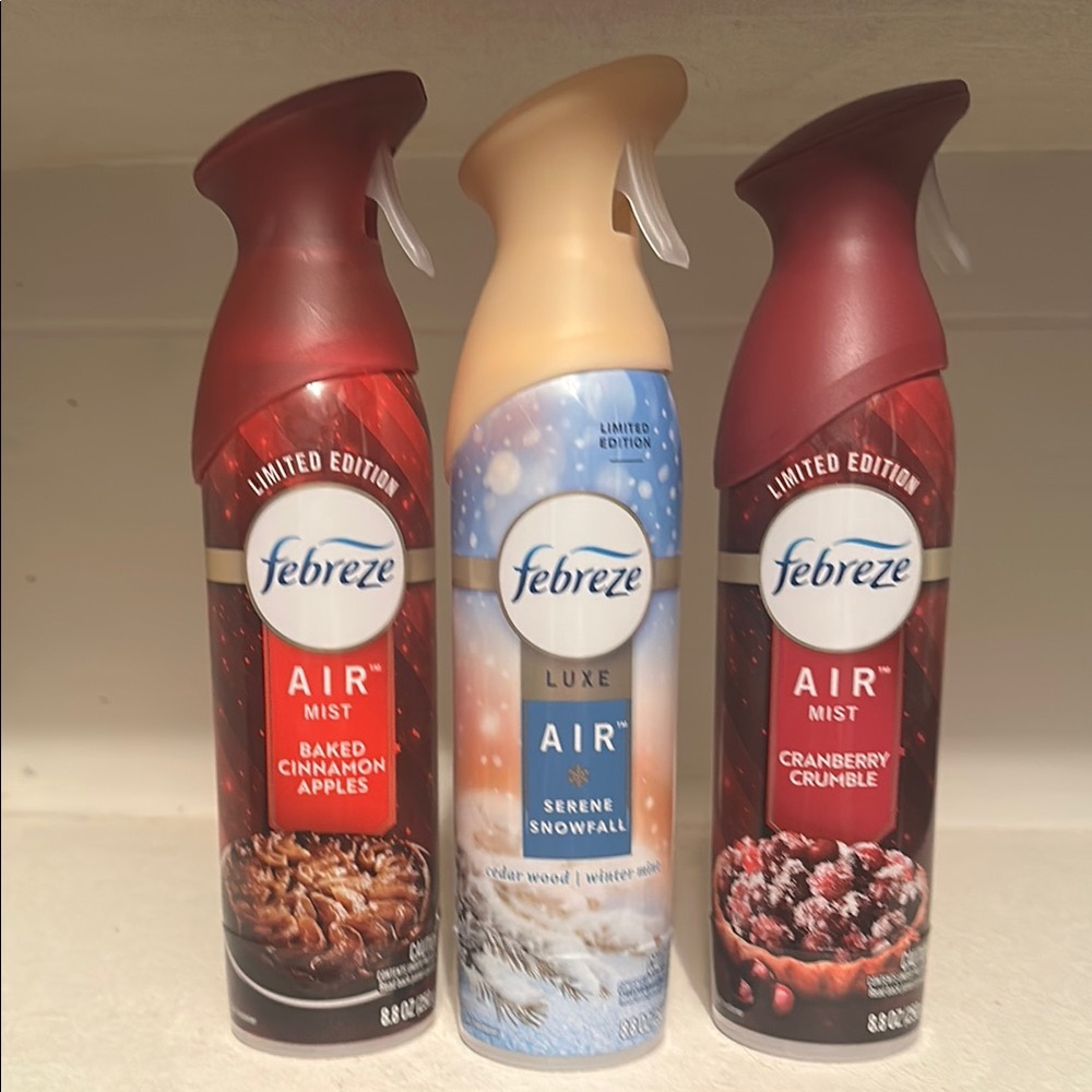 Febreze Air Mist Limited Edition Set - Red, Cream, Blue